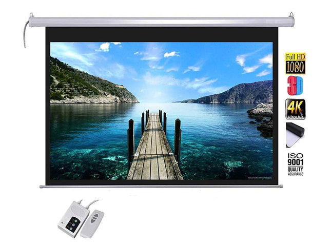 Rosolly 110 inches Diagonal 8 Ft x 4.6 Ft, 96 Inches x 54 Inches, 16:9 Aspect Ratio, UHD3D4K8K Ready Technology Motorised Projector Screen