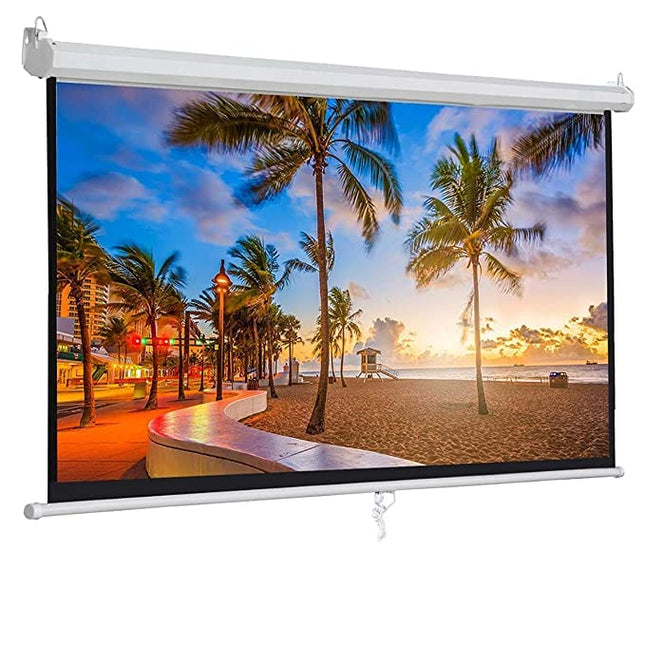 Rosolly Wall Manual Pull Down Autolock/Instalock Projector Screen 4:3
