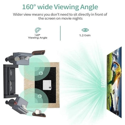 Rosolly Projector Screen 100 inch 4K Movies Screen Portable Widescreen Foldable Projection Movies Screen