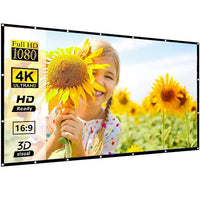 Rosolly Projector Screen Fabric, 200inch, 16:9 HD, Foldable Portable, White Matt, 174 cm x 100 cm