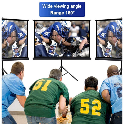 Rosolly Tripod Stand Projector Screen Diagonal View in 16:9 Ratio Aspect, Ultra HD (((8 Ft. (W) x 4.5 Ft. (H) 106" Inch)))