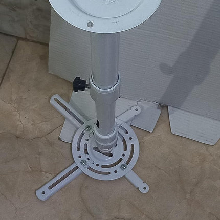 Rosolly Projector Mount (White) | Extendable Bracket Arm Fixing for Ceiling or Wall | 5kgs Capacity | Universal | Heavy Duty | Fittings Included | Rotate 360 Ã‚Â°, Swivel 180 Ã‚Â°, Tilt 180Ã‚Â° (2 Feet)